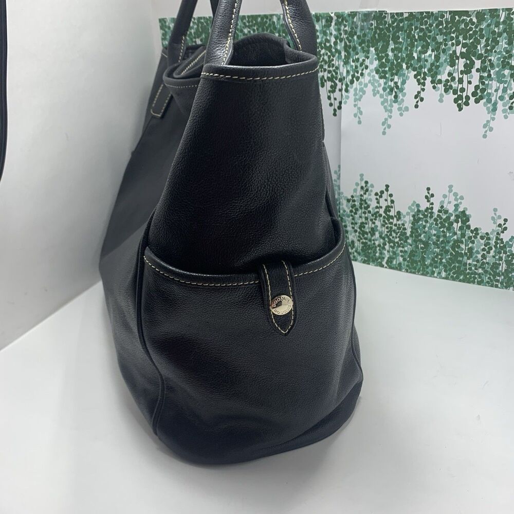 Dooney & Bourke Florentine Pebble Leather Black Luxe Tote Womens - Picture 8 of 16